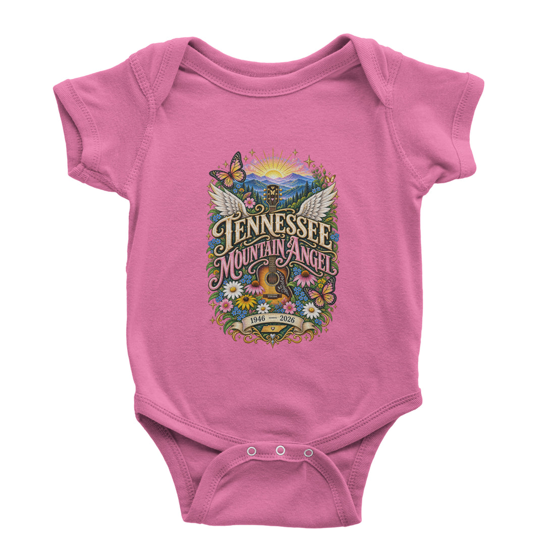 Tennessee Mountain Angel Wings Dolly Infant One-Piece Romper Bodysuit Or Toddler T-shirt Raspberry