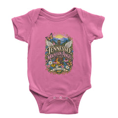 Tennessee Mountain Angel Wings Dolly Infant One-Piece Romper Bodysuit Or Toddler T-shirt Raspberry