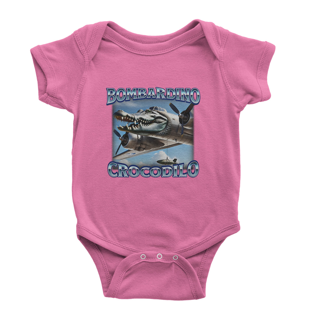 Bombardino Crocodilo Brainrot Infant One-Piece Romper Bodysuit Or Toddler T-shirt Raspberry
