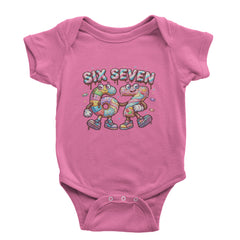 67 Candy Swirl Meme Infant One-Piece Romper Bodysuit Or Toddler T-shirt Raspberry
