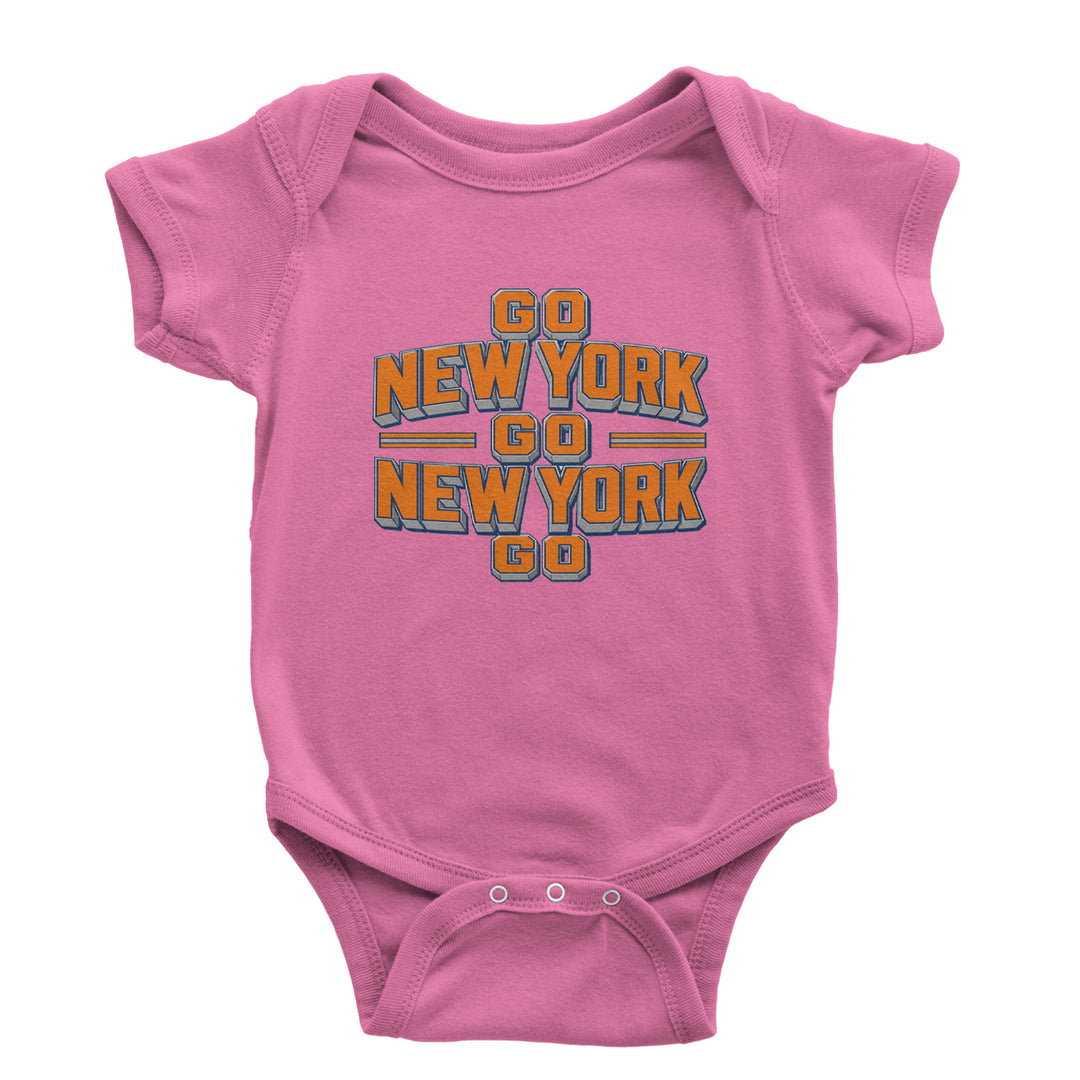 Go New York Go Basketball Infant One-Piece Romper Bodysuit Or Toddler T-shirt Raspberry