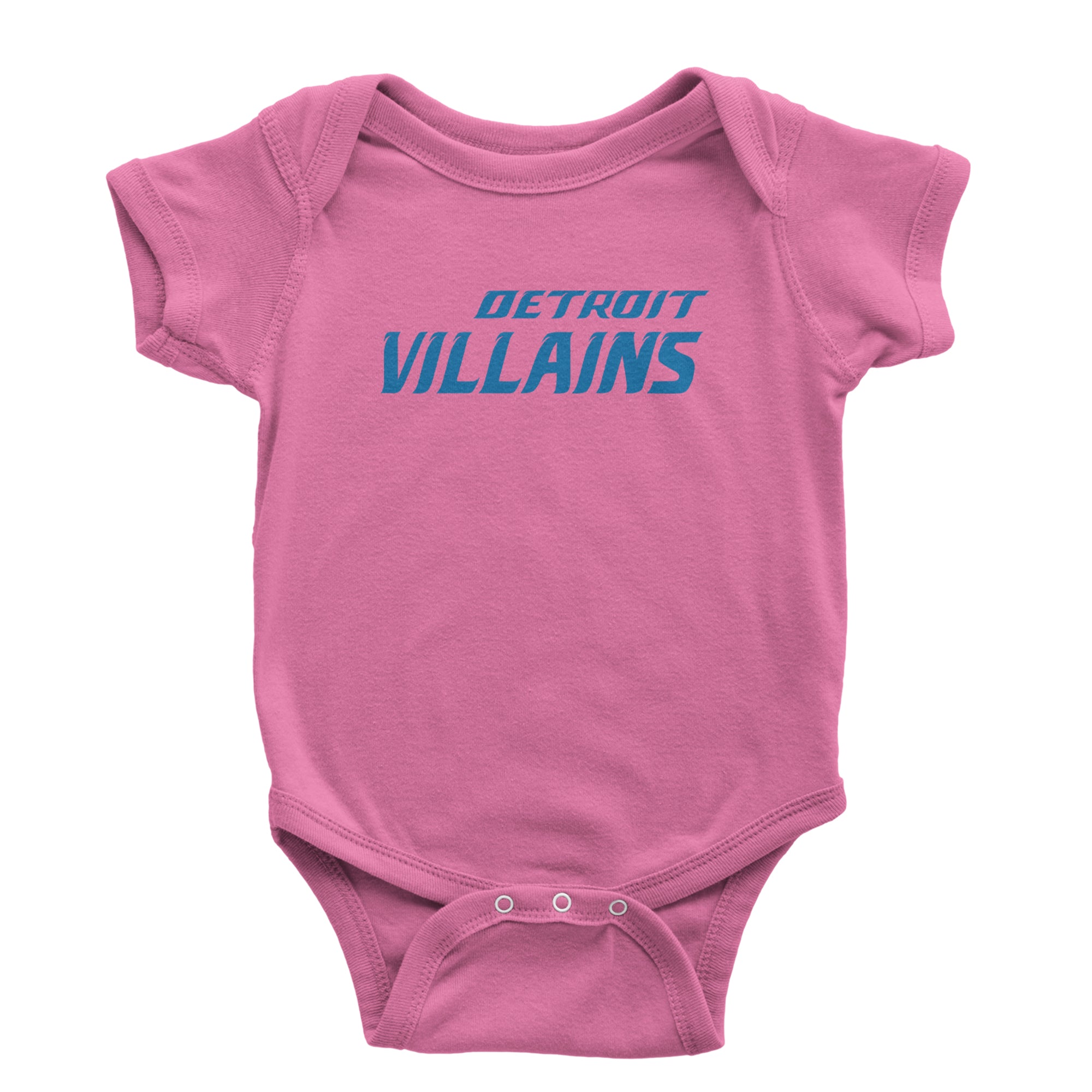 Detroit Villains Grit Football Infant One-Piece Romper Bodysuit Or Toddler T-shirt Raspberry