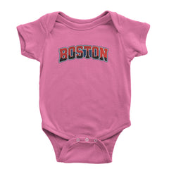 Boston City Pride Skyline Infant One-Piece Romper Bodysuit Or Toddler T-shirt Raspberry