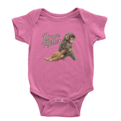 Punch Brave Together Stuffed Animal Infant One-Piece Romper Bodysuit Or Toddler T-shirt Raspberry