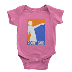 Point God Cunningham Basketball Pointing Meme  Infant One-Piece Romper Bodysuit Or Toddler T-shirt Raspberry
