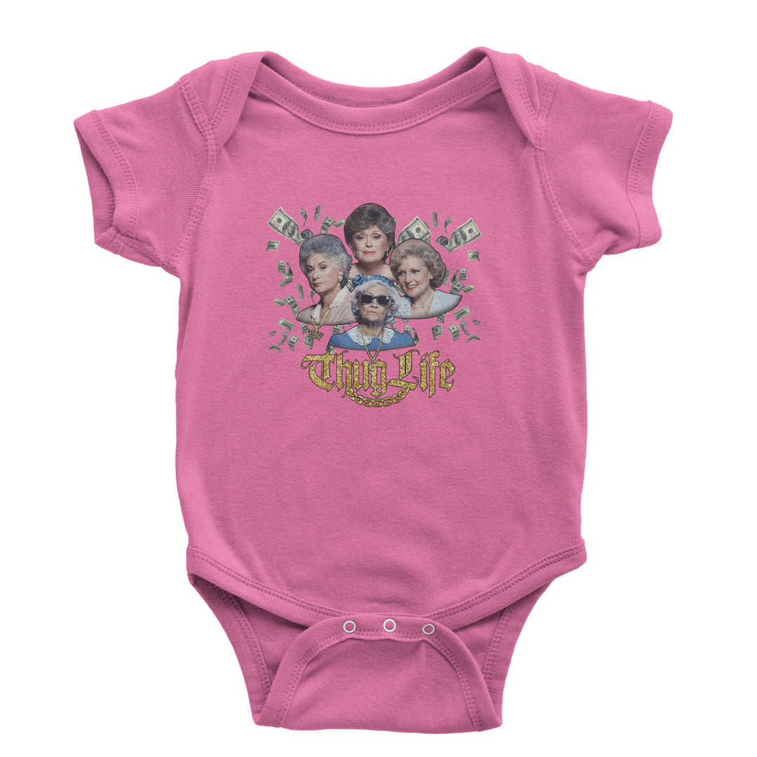 Golden Chain Thug Life Girls Infant One-Piece Romper Bodysuit Or Toddler T-shirt Raspberry
