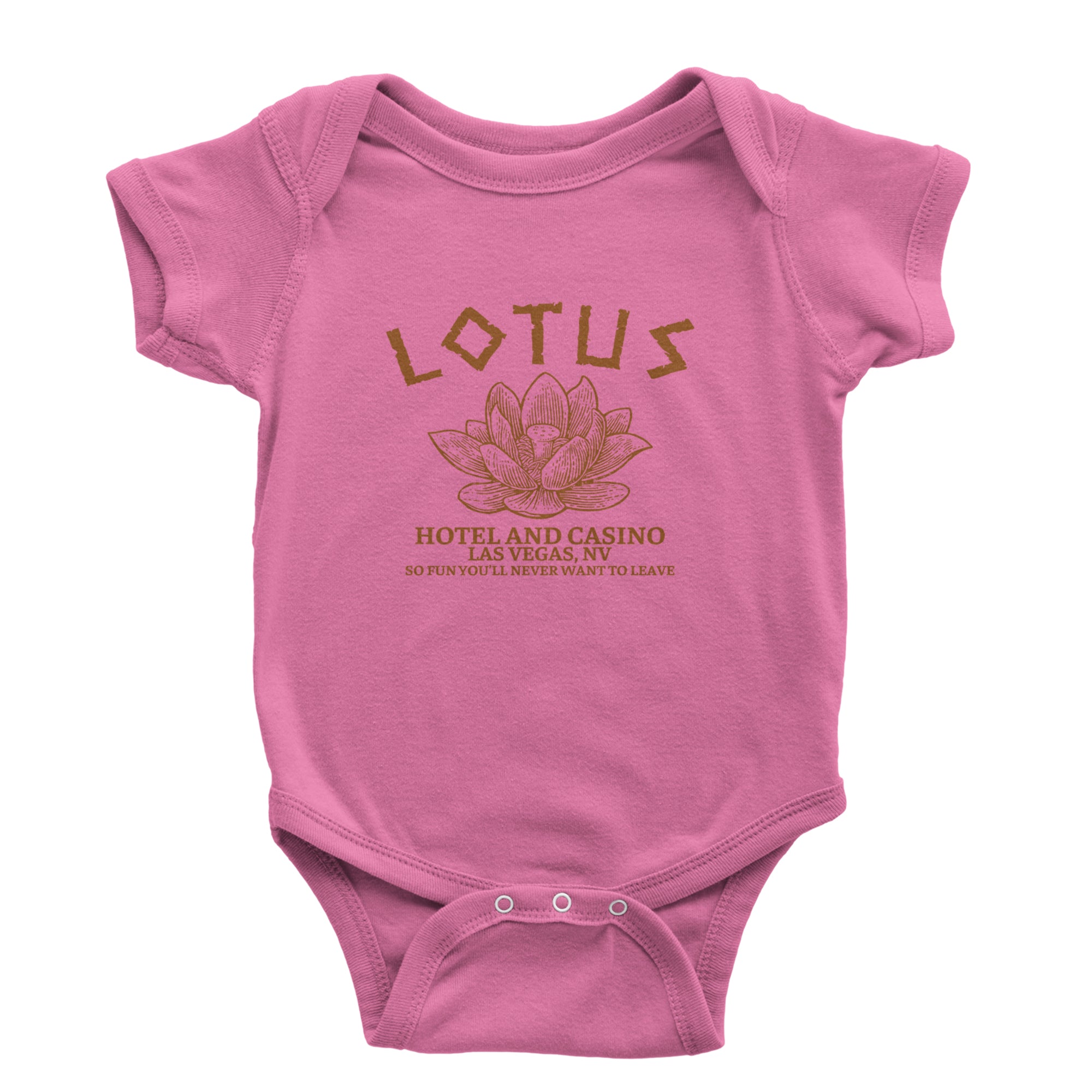 Lotus Hotel and Casino Infant One-Piece Romper Bodysuit or Toddler T-shirt Raspberry