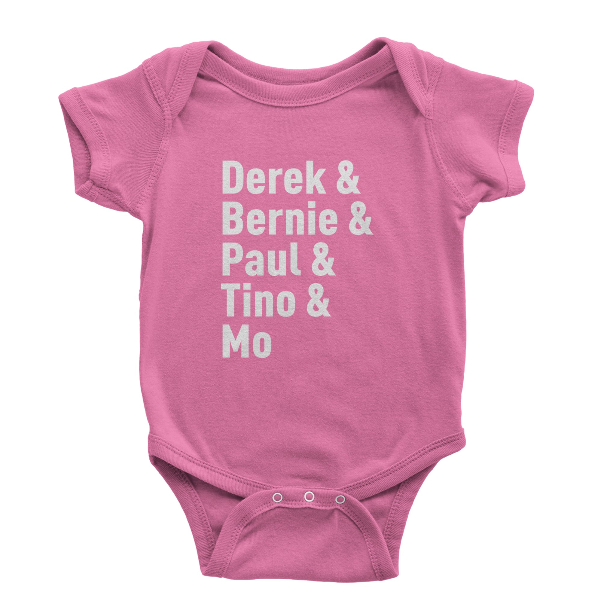 Derek & Bernie & Paul & Tino & Mo Infant One-Piece Romper Bodysuit Or Toddler T-shirt Raspberry