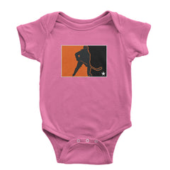 Hockey Enforcer Retro Vintage Infant One-Piece Romper Bodysuit Or Toddler T-shirt Raspberry