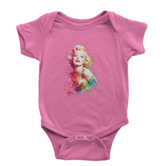 Mrs. Monroe Watercolors Bombshell Infant One-Piece Romper Bodysuit Or Toddler T-shirt Raspberry