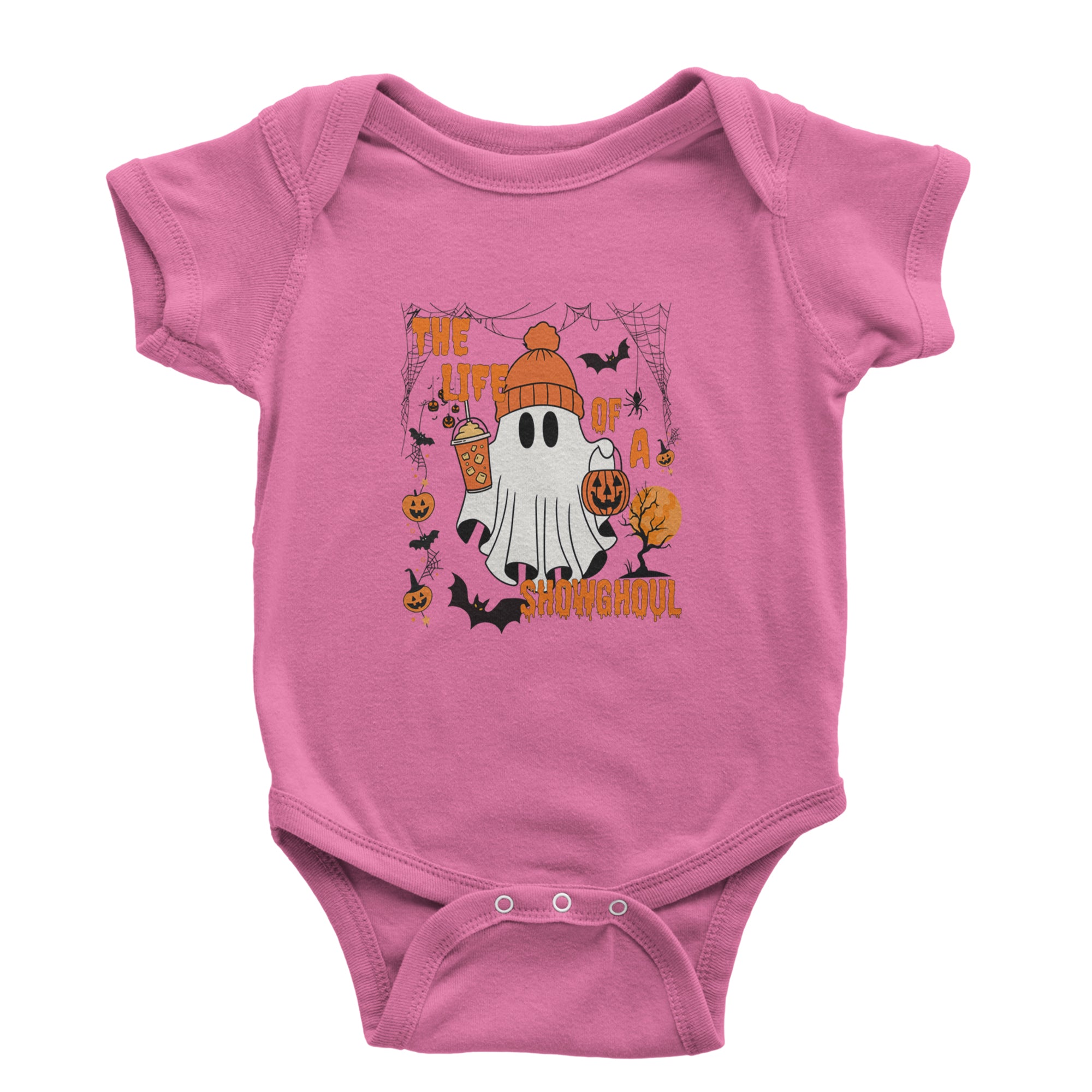 Life of a Showghoul Halloween Showgirl Vibes Infant One-Piece Romper Bodysuit or Toddler T-shirt Raspberry
