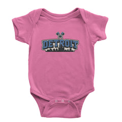 Detroit Motor City Retro Piston Infant One-Piece Romper Bodysuit Or Toddler T-shirt Raspberry