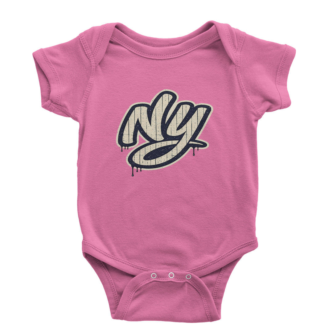 NYC New York City Grunge Street Infant One-Piece Romper Bodysuit Or Toddler T-shirt Raspberry