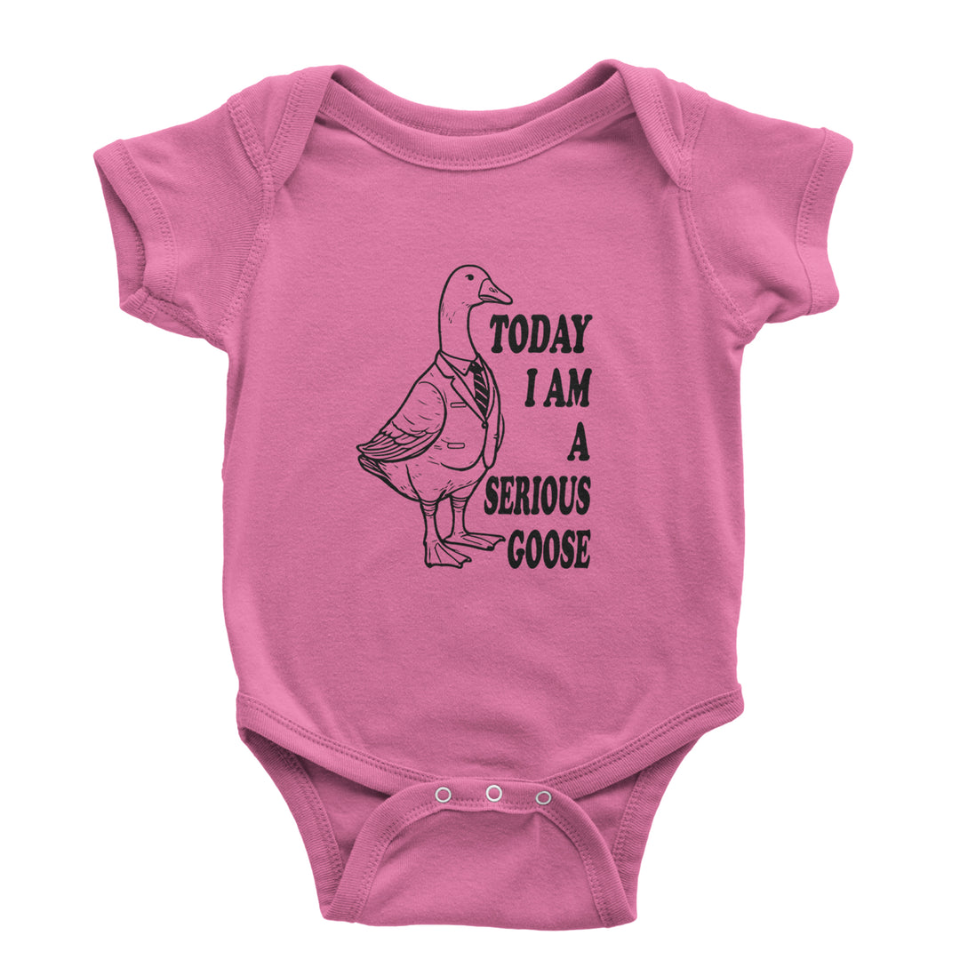 Today I Am A Serious Goose Infant One-Piece Romper Bodysuit or Toddler T-shirt Raspberry
