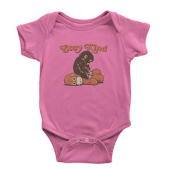 Punch Stay Kind Macaque Infant One-Piece Romper Bodysuit Or Toddler T-shirt Raspberry