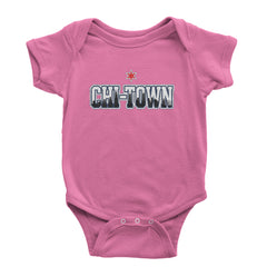 Chicago Chi-Town City Pride Infant One-Piece Romper Bodysuit Or Toddler T-shirt Raspberry