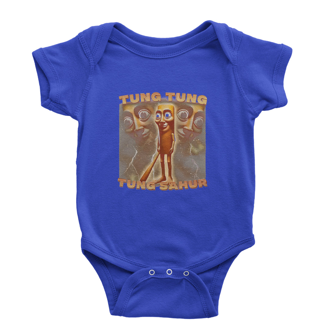 Tung Tung Tung Sahur Enforcer Infant One-Piece Romper Bodysuit Or Toddler T-shirt Royal Blue