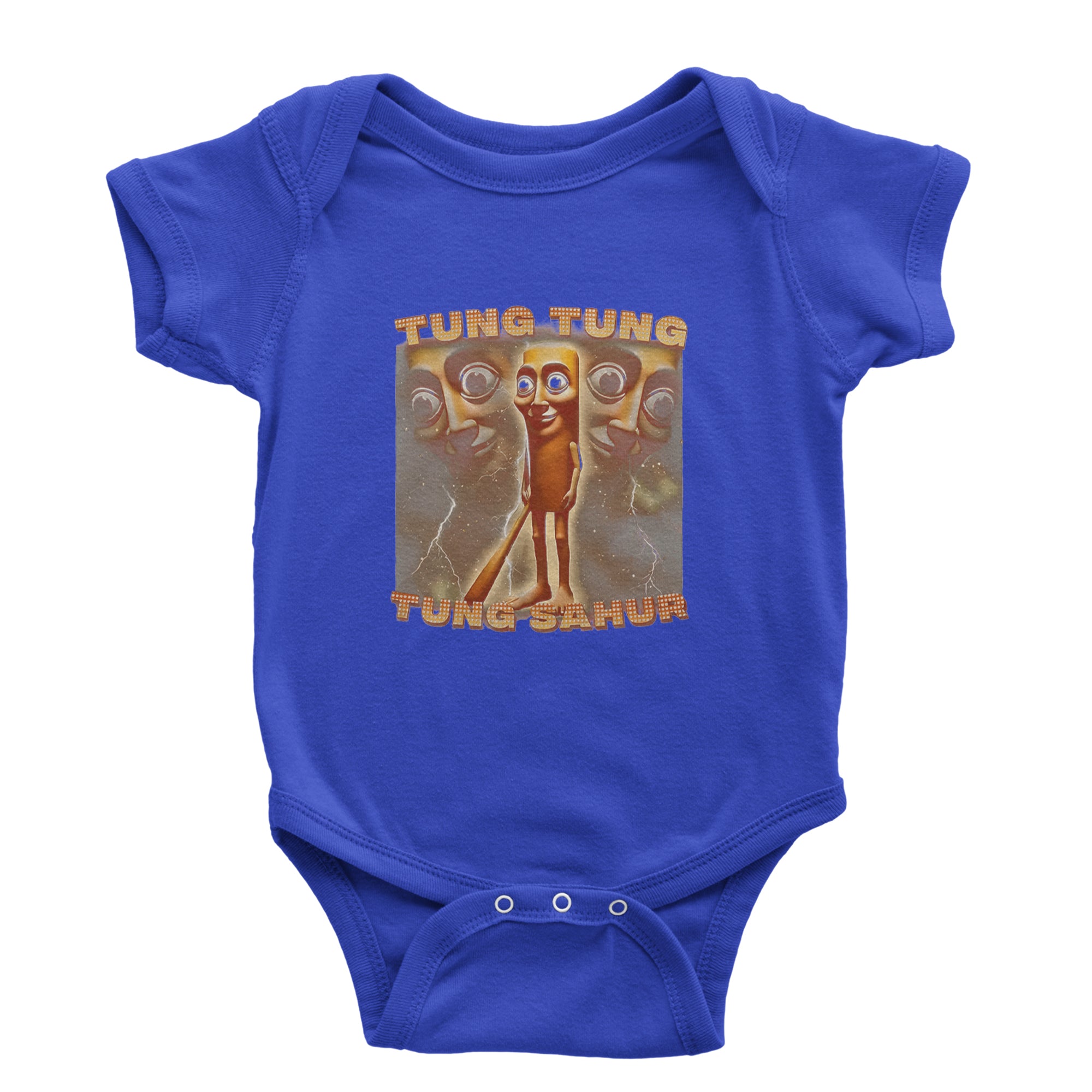Tung Tung Tung Sahur Enforcer Infant One-Piece Romper Bodysuit Or Toddler T-shirt Royal Blue