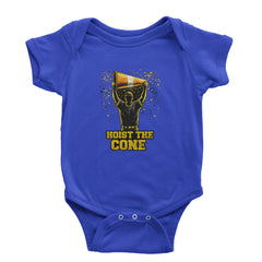 Hoist The Cone Pittsburgh Pride Infant One-Piece Romper Bodysuit Or Toddler T-shirt Royal Blue