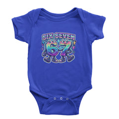 Six Seven 67 Retro Pixel Buddies Infant One-Piece Romper Bodysuit Or Toddler T-shirt Royal Blue