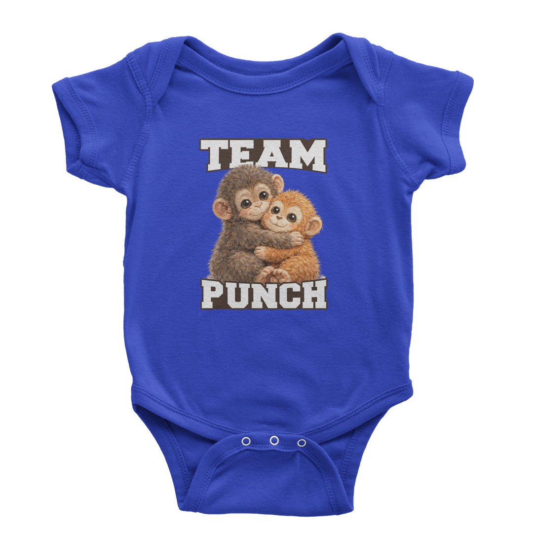 Team Punch Panchi-kun Monkey Infant One-Piece Romper Bodysuit Or Toddler T-shirt Royal Blue