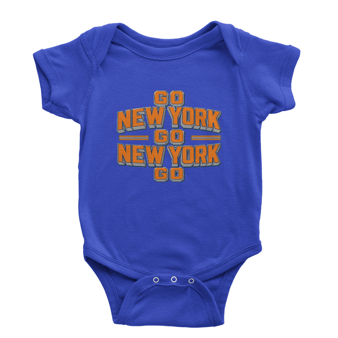 Go New York Go Basketball Infant One-Piece Romper Bodysuit Or Toddler T-shirt Royal Blue