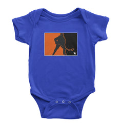 Hockey Enforcer Retro Vintage Infant One-Piece Romper Bodysuit Or Toddler T-shirt Royal Blue