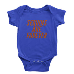 Sequins Are Forever Retro Glam Infant One-Piece Romper Bodysuit Or Toddler T-shirt Royal Blue