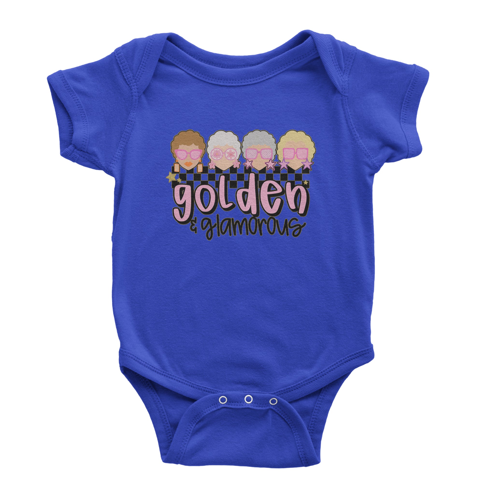 Golden And Glamorous Golden Girls Infant One-Piece Romper Bodysuit Or Toddler T-shirt Royal Blue