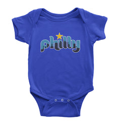 Skyline Philly Philadelphia Infant One-Piece Romper Bodysuit Or Toddler T-shirt Royal Blue