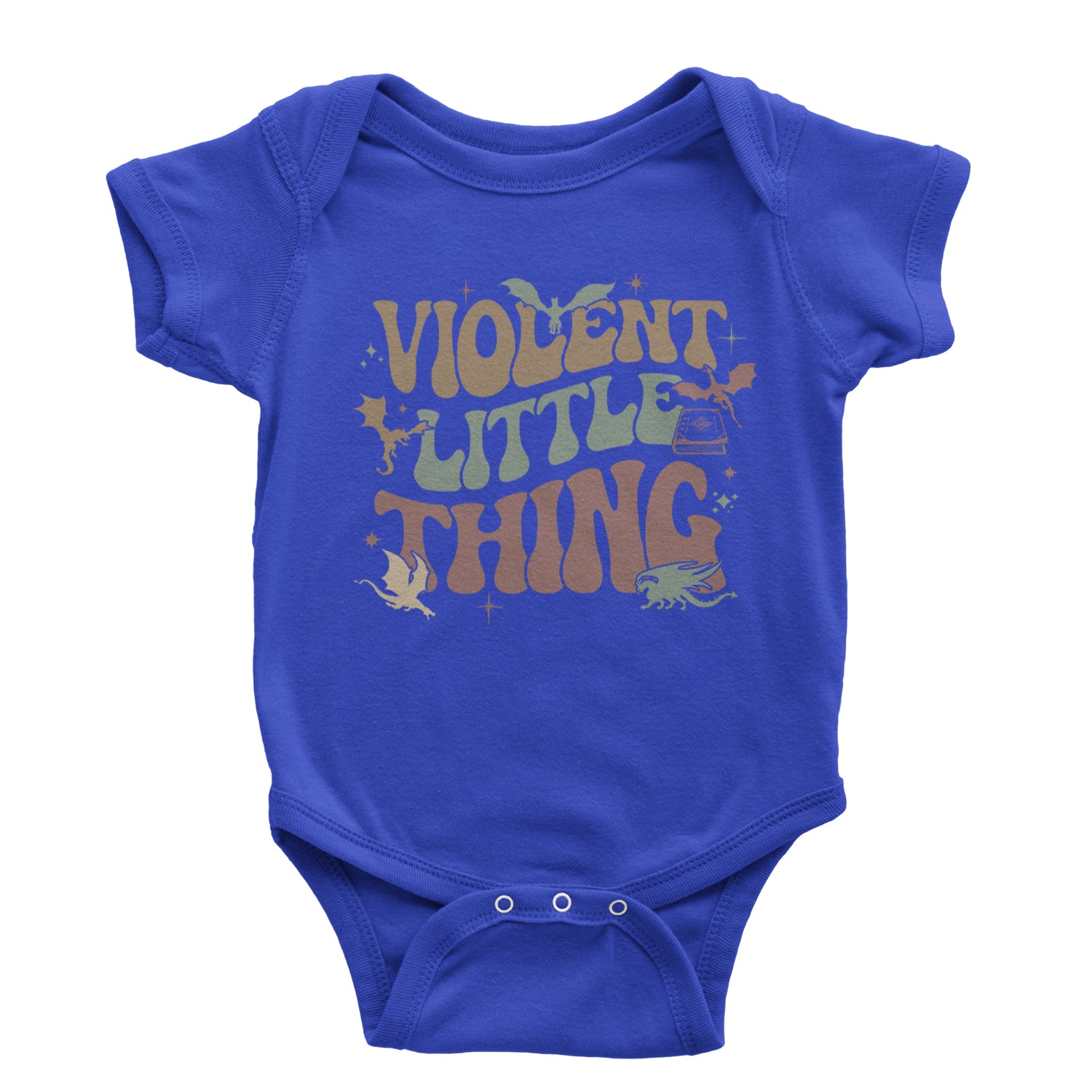 Violent Little Thing Dragon Infant One-Piece Romper Bodysuit Or Toddler T-shirt Royal Blue