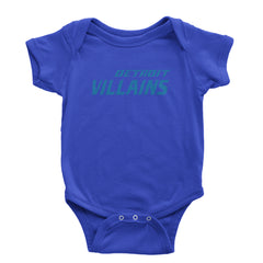 Detroit Villains Grit Football Infant One-Piece Romper Bodysuit Or Toddler T-shirt Royal Blue