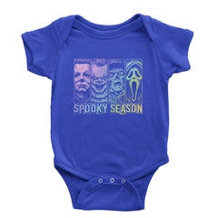 Spooky Season Horror Icons Halloween Infant One-Piece Romper Bodysuit Or Toddler T-shirt Royal Blue