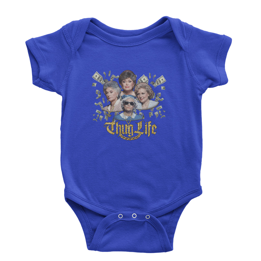 Golden Chain Thug Life Girls Infant One-Piece Romper Bodysuit Or Toddler T-shirt Royal Blue