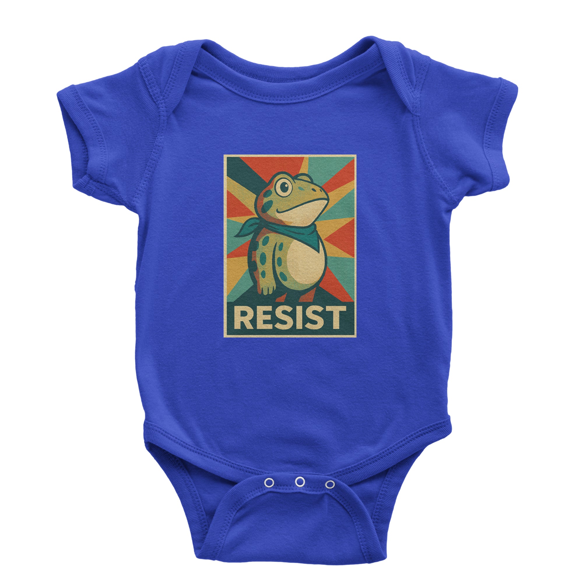 Resist Portland Protest Frog Infant One-Piece Romper Bodysuit Or Toddler T-shirt Royal Blue