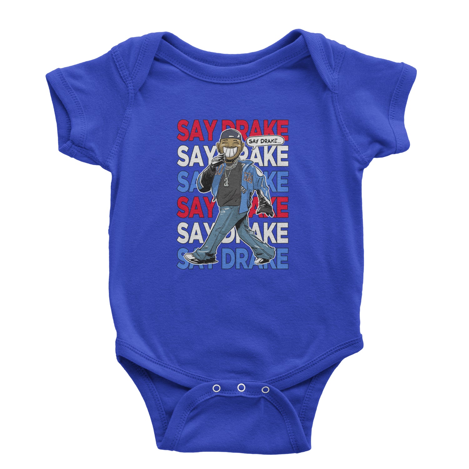 Say Drake Smiling Meme Mustard Infant One-Piece Romper Bodysuit Or Toddler T-shirt Royal Blue