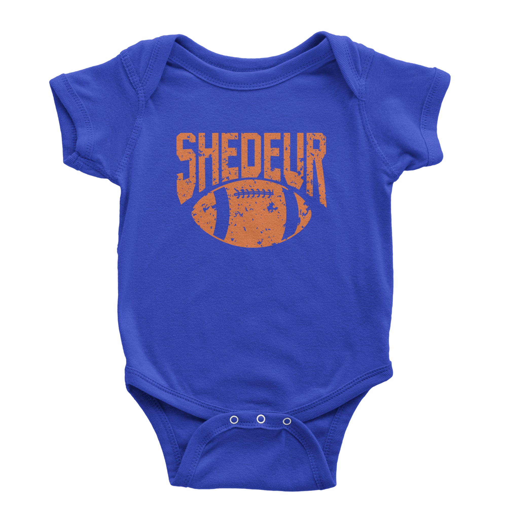 Shedeur Football Infant One-Piece Romper Bodysuit Or Toddler T-shirt Royal Blue