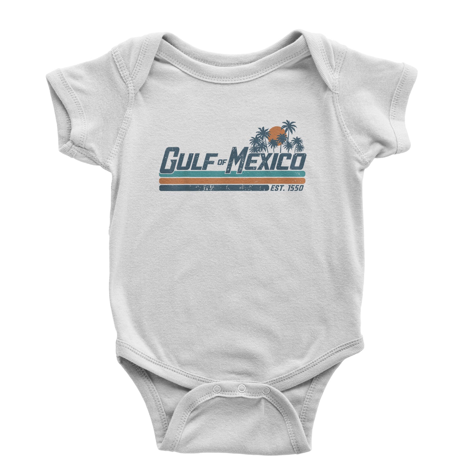 Gulf Of Mexico Established Year 1550 Infant One-Piece Romper Bodysuit Or Toddler T-shirt White