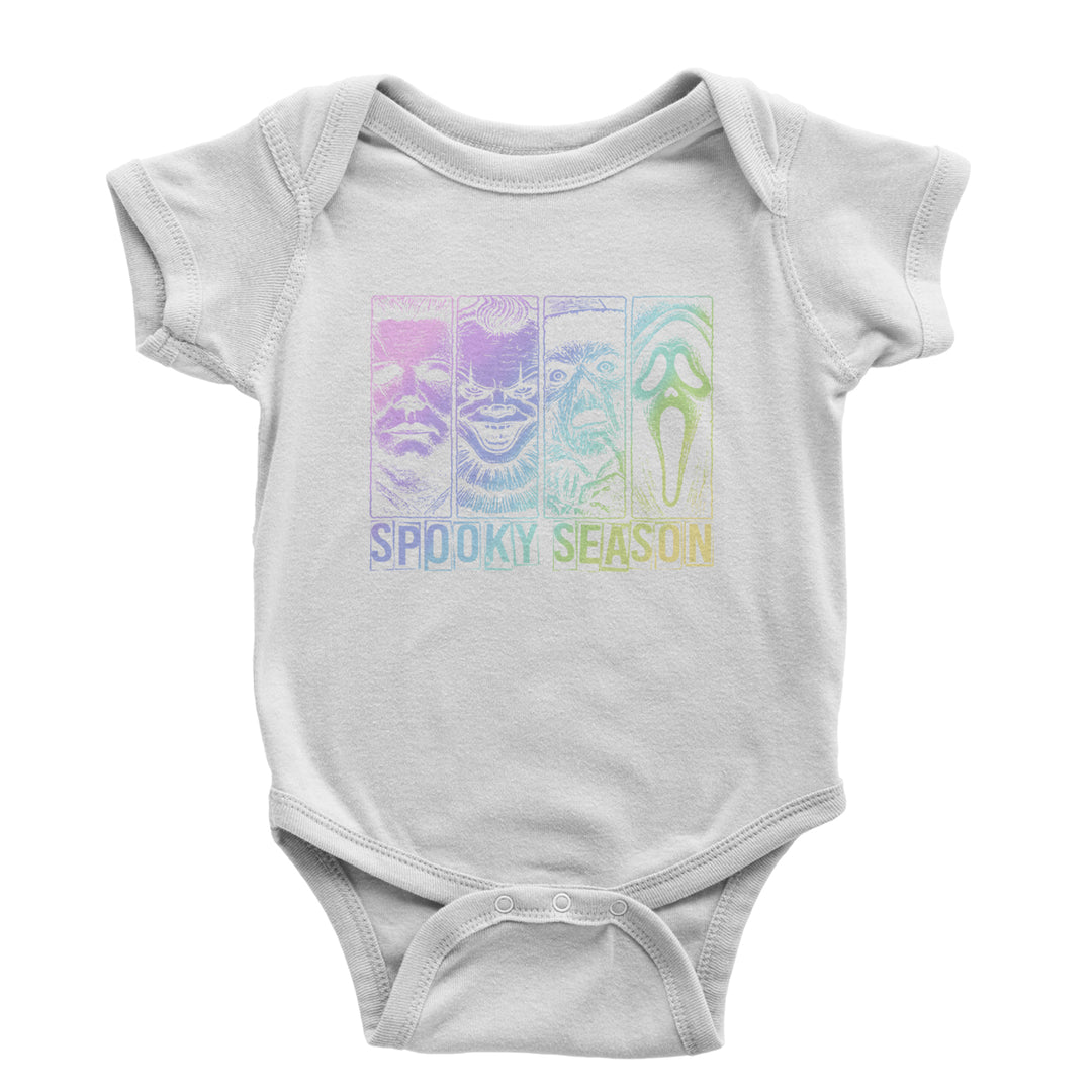 Spooky Season Horror Icons Halloween Infant One-Piece Romper Bodysuit Or Toddler T-shirt White