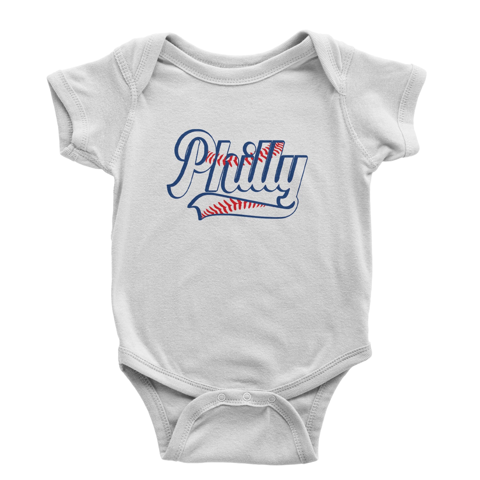Philly Baseball Stitching Infant One-Piece Romper Bodysuit Or Toddler T-shirt Black
