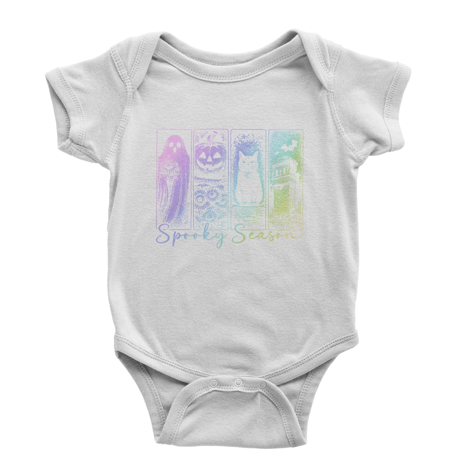 Spooky Season Cute Pastel Halloween Design Infant One-Piece Romper Bodysuit Or Toddler T-shirt Black