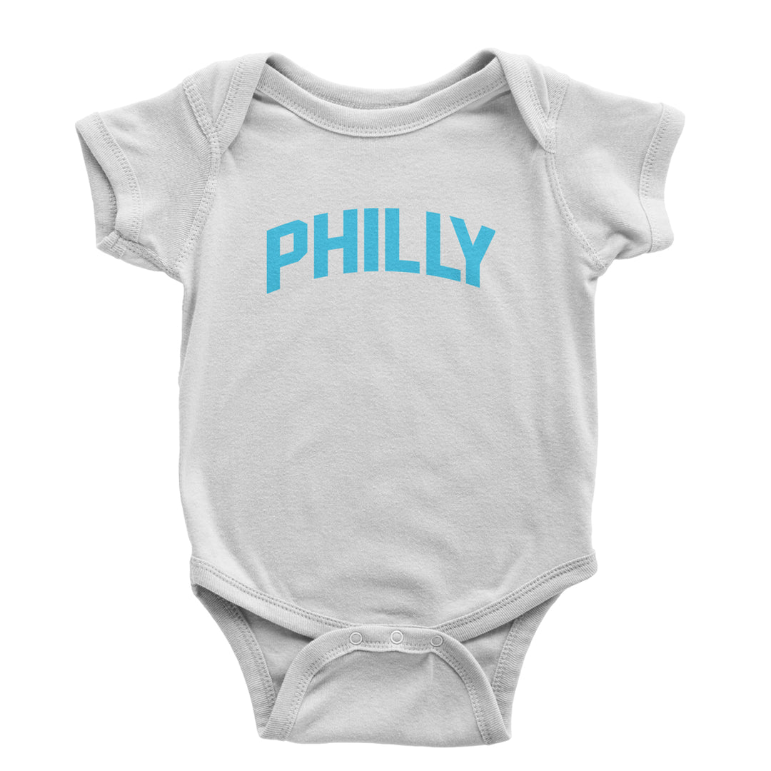 Philly Philadelphia Pride graphic on Onesie and Toddler T-Shirt in White