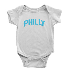 Philly Philadelphia Pride graphic on Onesie and Toddler T-Shirt in White