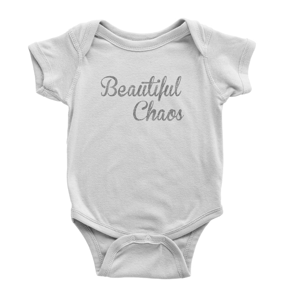Beautiful Chaos Glitter Music Festival Infant One-Piece Romper Bodysuit Or Toddler T-shirt White