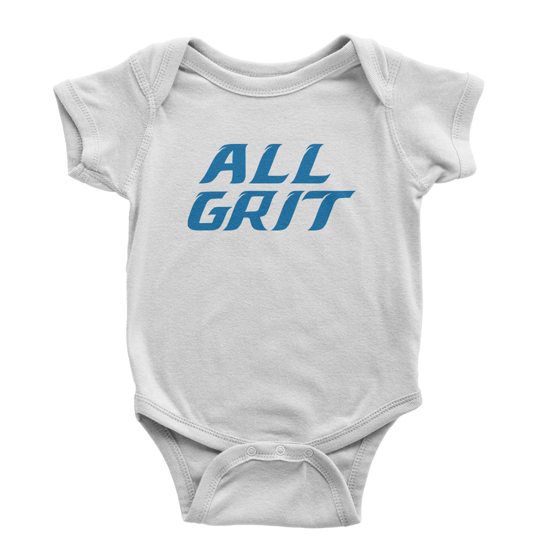 All Grit Detroit Football Infant One-Piece Romper Bodysuit Or Toddler T-shirt White