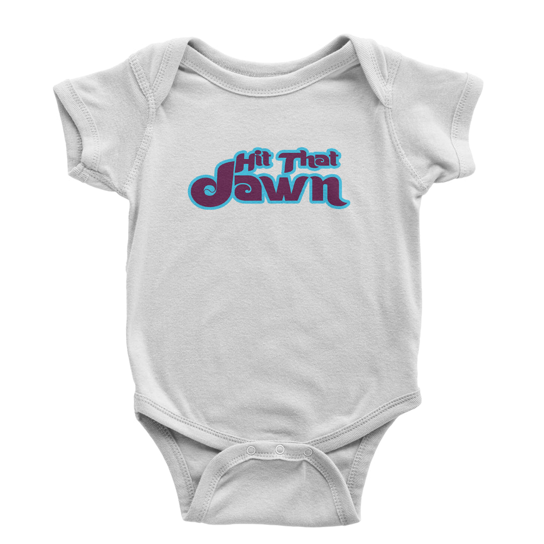 Hit That Jawn Philly Baseball graphic on Onesie and Toddler T-Shirt in White