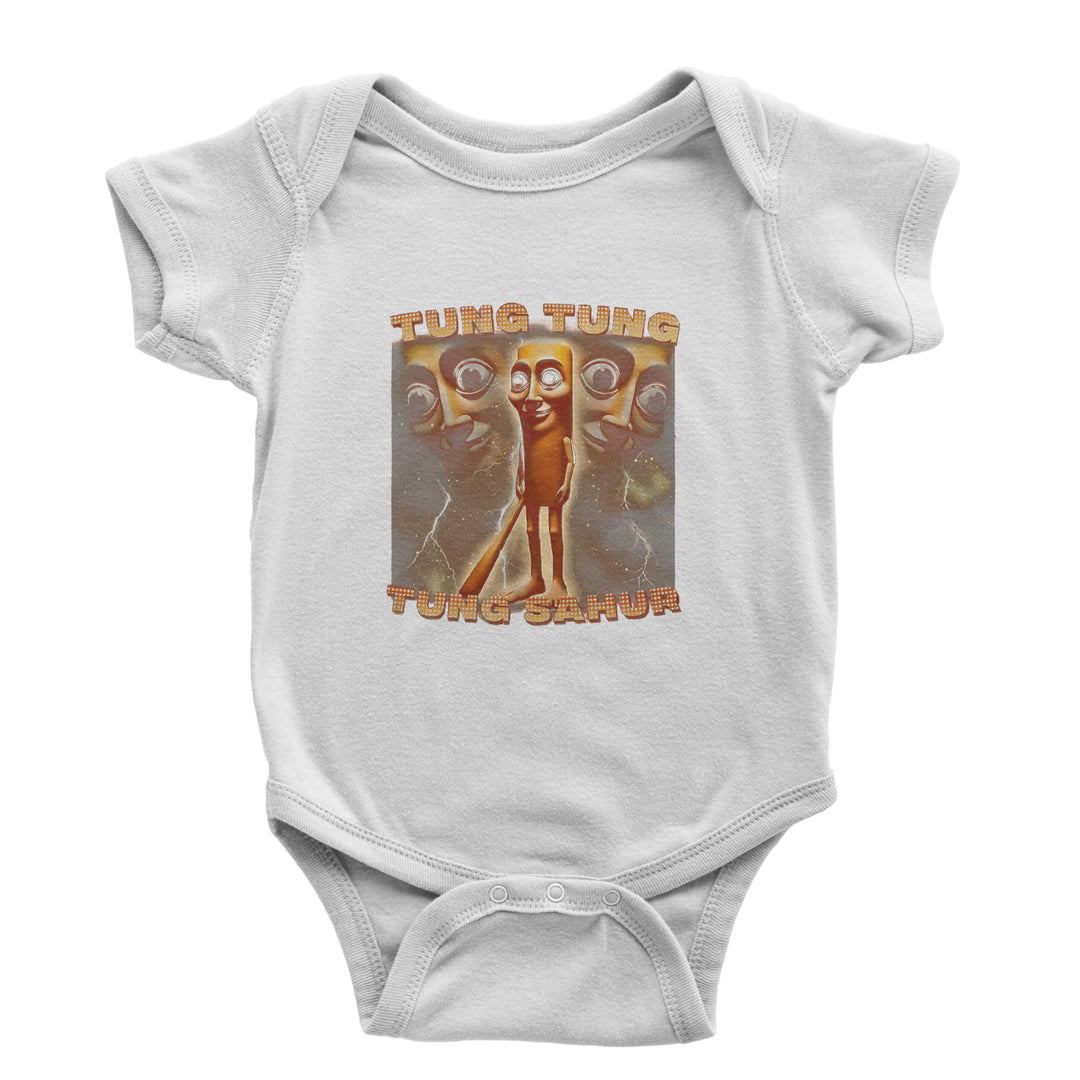 Tung Tung Tung Sahur Enforcer Infant One-Piece Romper Bodysuit Or Toddler T-shirt White