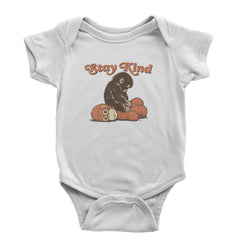 Punch Stay Kind Macaque Infant One-Piece Romper Bodysuit Or Toddler T-shirt White