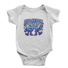 Six Seven 67 Retro Pixel Buddies Infant One-Piece Romper Bodysuit Or Toddler T-shirt White