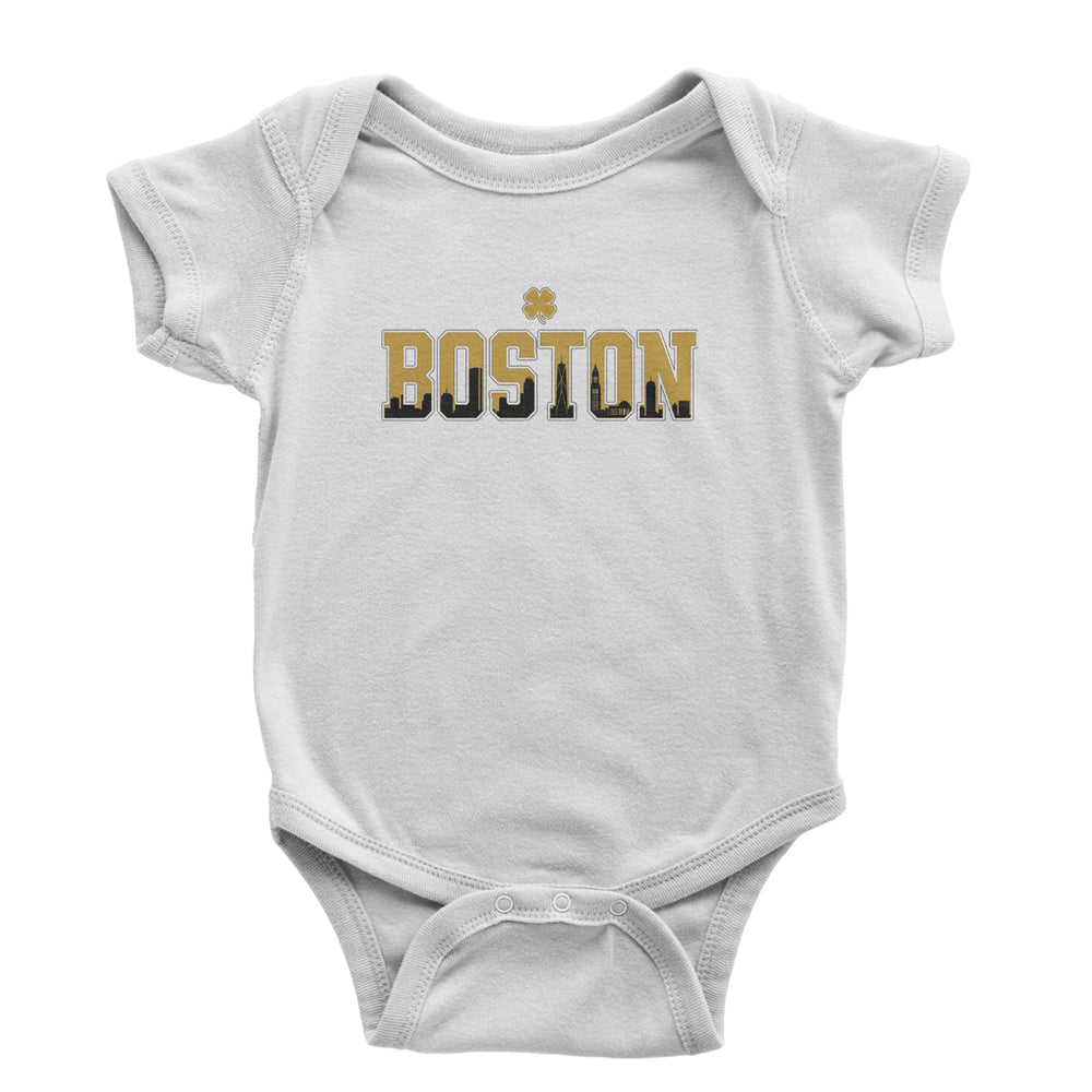 Boston City Pride Irish Infant One-Piece Romper Bodysuit Or Toddler T-shirt White